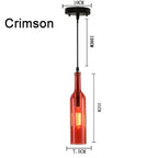 Nordic Glass Beer Bottle Pendant Light