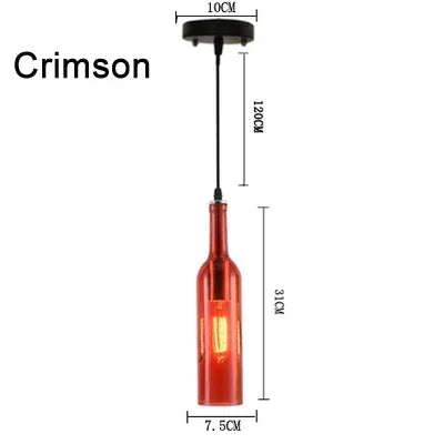 Nordic Glass Beer Bottle Pendant Light