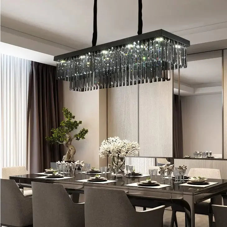 DecorBites™ ثريا ذهبية كريستالية لغرفة المعيشة وغرفة النوم