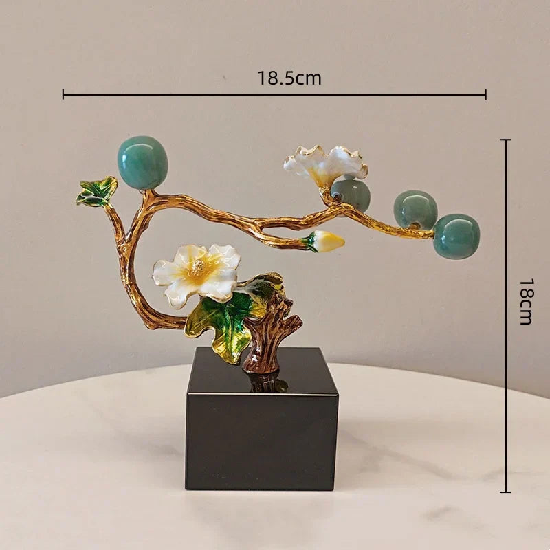 DecorBites™ Golden Tree Plum Blossom Crystal Handicraft Décor for Home Settings