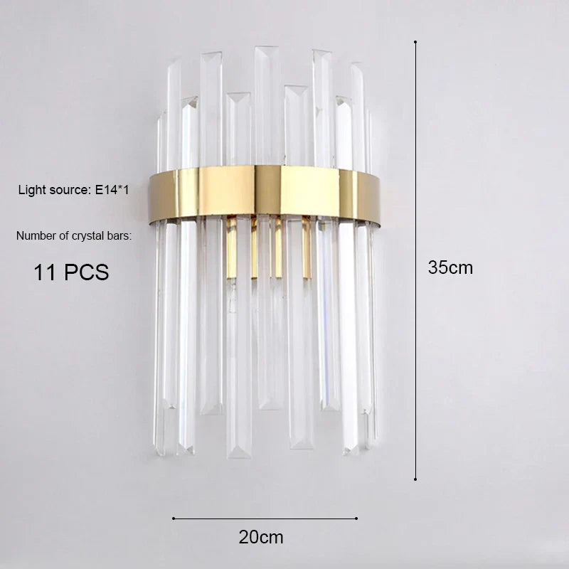 DecorBites™ Crystal Wall Light: Modern Nordic Sconces Indoor Lighting for Living Room Bedroom