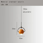Modern Colorful Aluminum Mini Pendant Light