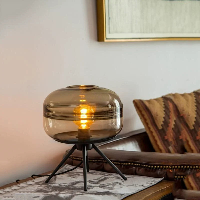 DecorBites™ Glass Desk: Modern Decorative LED Living Room Bedroom Creative Glass Decor Desk