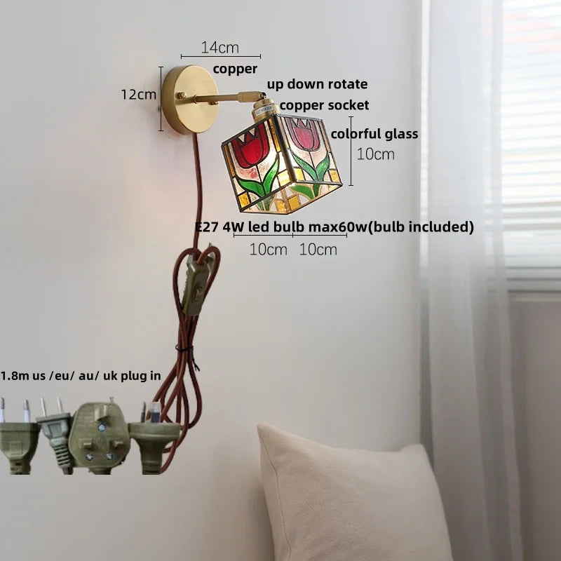 DecorBites™ Copper Wall Light with Pull Chain Switch, Modern Nordic Design