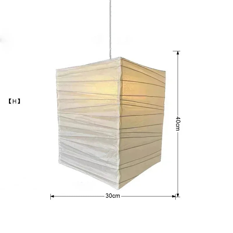 DecorBites™ مصباح معلق ياباني وابي سابي LED E27 سقف ورق الأرز معلق من نوجوتشي أكاري