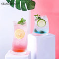 DecorBites™ 450ml/300ml Sail-Shaped Glass Cups | Elegant Glassware for Tea, Juice