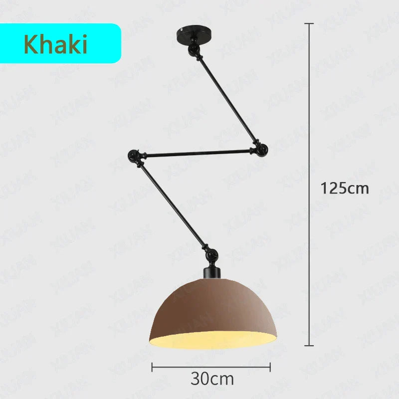 DecorBites™ Adjustable Long Arm Pendant Light for Living Room Bedroom Dining Room