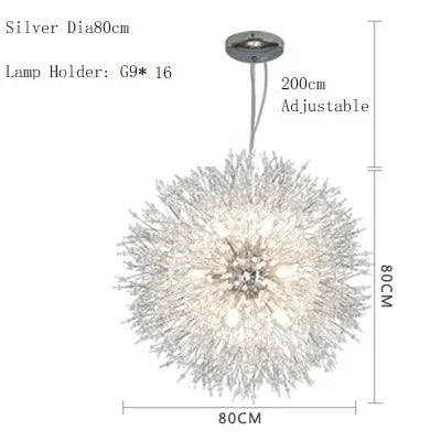 DecorBites™ Dandelion Chandelier LED Pendant Lamp for Dining Room, Bedroom, Shops