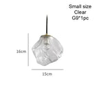 Nordic Ice Crystal Glass Pendant Light