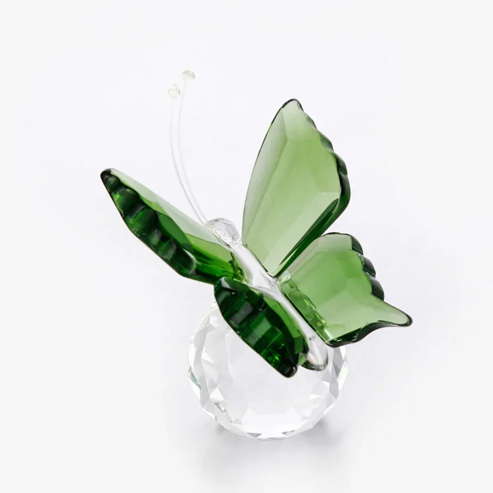 DecorBites™ Crystal Butterfly Figurine Glass Paperweight Sculpture Christmas Decor Gift