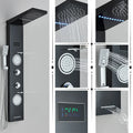 DecorBites™ طقم لوحة دش نيكل مصقول LED مع شاشة عرض درجة الحرارة
