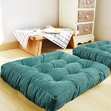 DecorBites™ Corduroy Floor Seat Cushion for Yoga Meditation & Relaxation