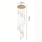 Modern Crystal Pendant Light With Adjustable Height