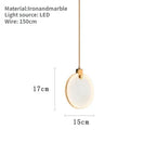 Modern White Marble Pendant Light