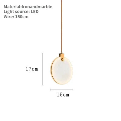 Modern White Marble Pendant Light