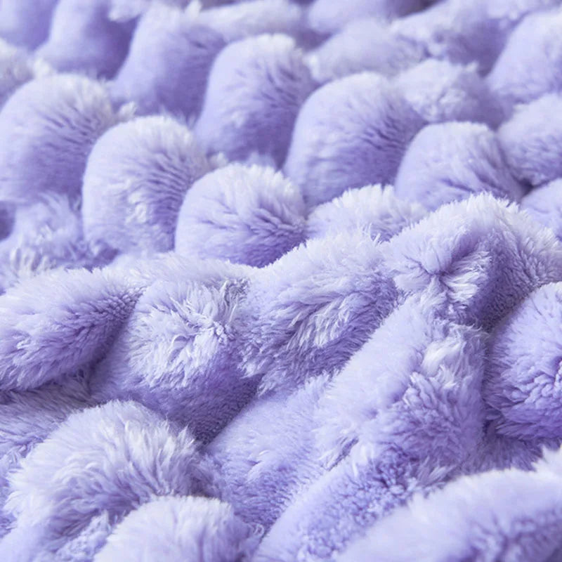DecorBites™ Cozy Taffeta Velvet Blanket - Soft Plush Fluffy Warm Comforter for Bedroom