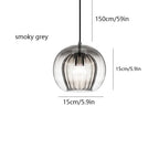 Nordic Glass Pendant Light in Amber or Clear