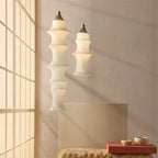 Nordic Wabi-Sabi White Silk Pendant Light