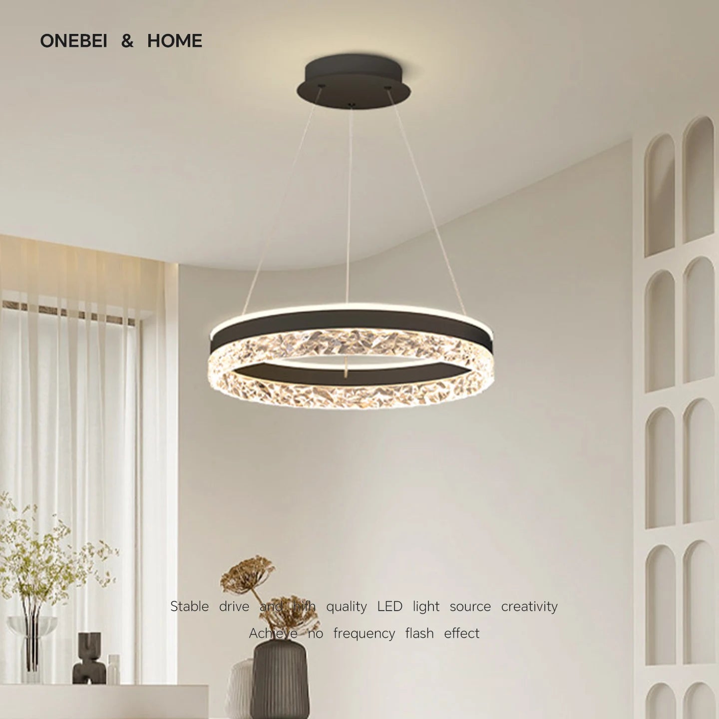 Modern White Ring LED Pendant Light