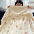 DecorBites™ Cozy Fleece Blanket | Multi-Use Office & Home Shawl | Soft & Warm Blanket