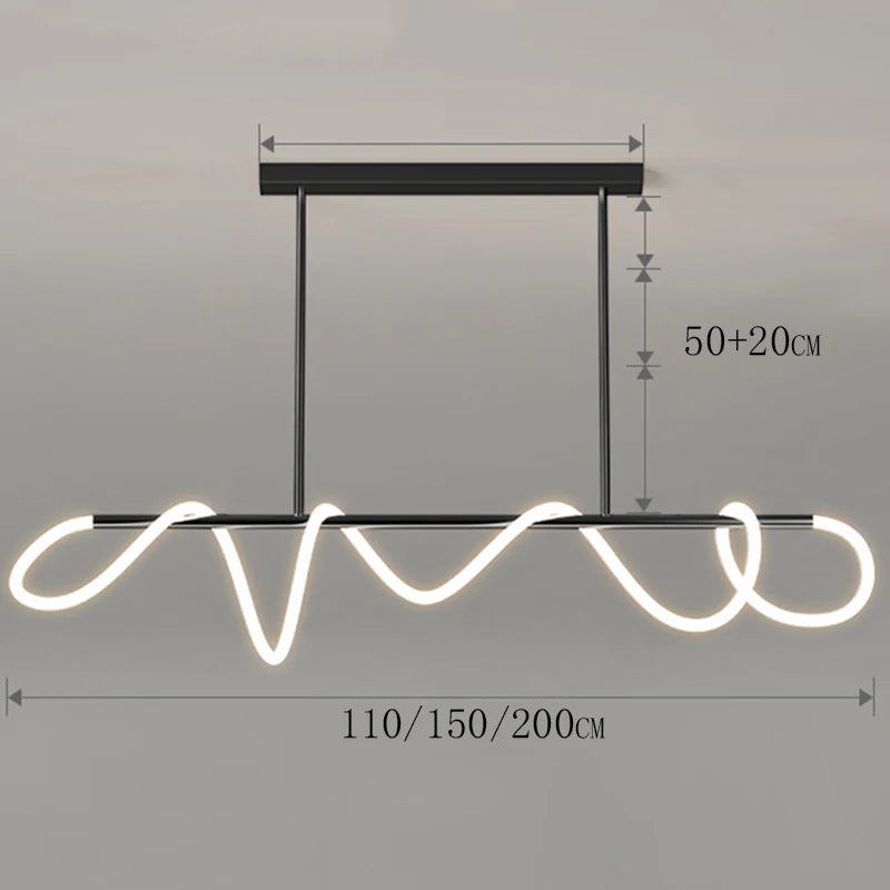 Modern Linear Brushed Stainless Pendant Light