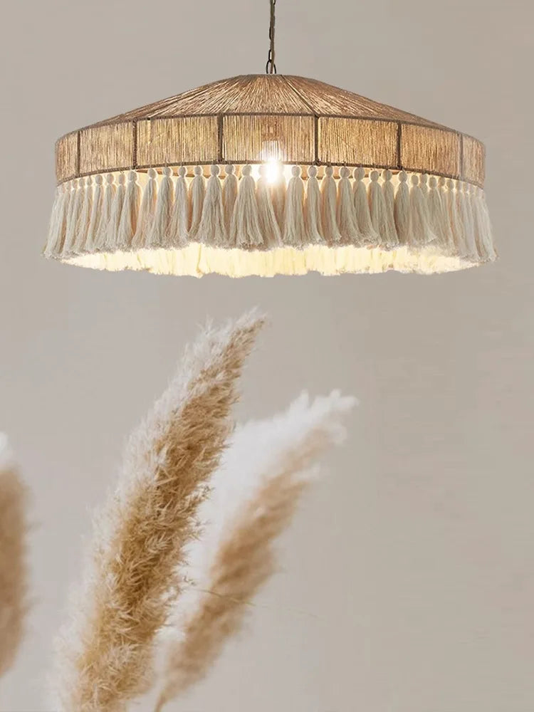DecorBites™ Handmade Rattan Pendant Lights - Nordic Style Chandelier for Home Decor