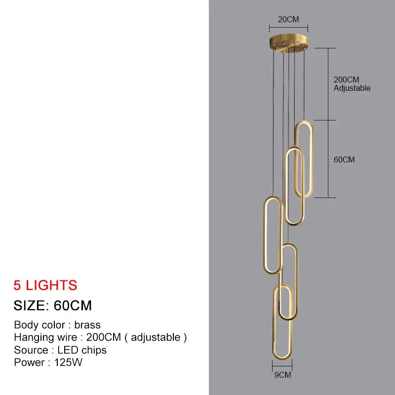 ثريا LED من DecorBites™: مصابيح متدلية حديثة لغرفة المعيشة وغرفة الطعام لديكور المنزل