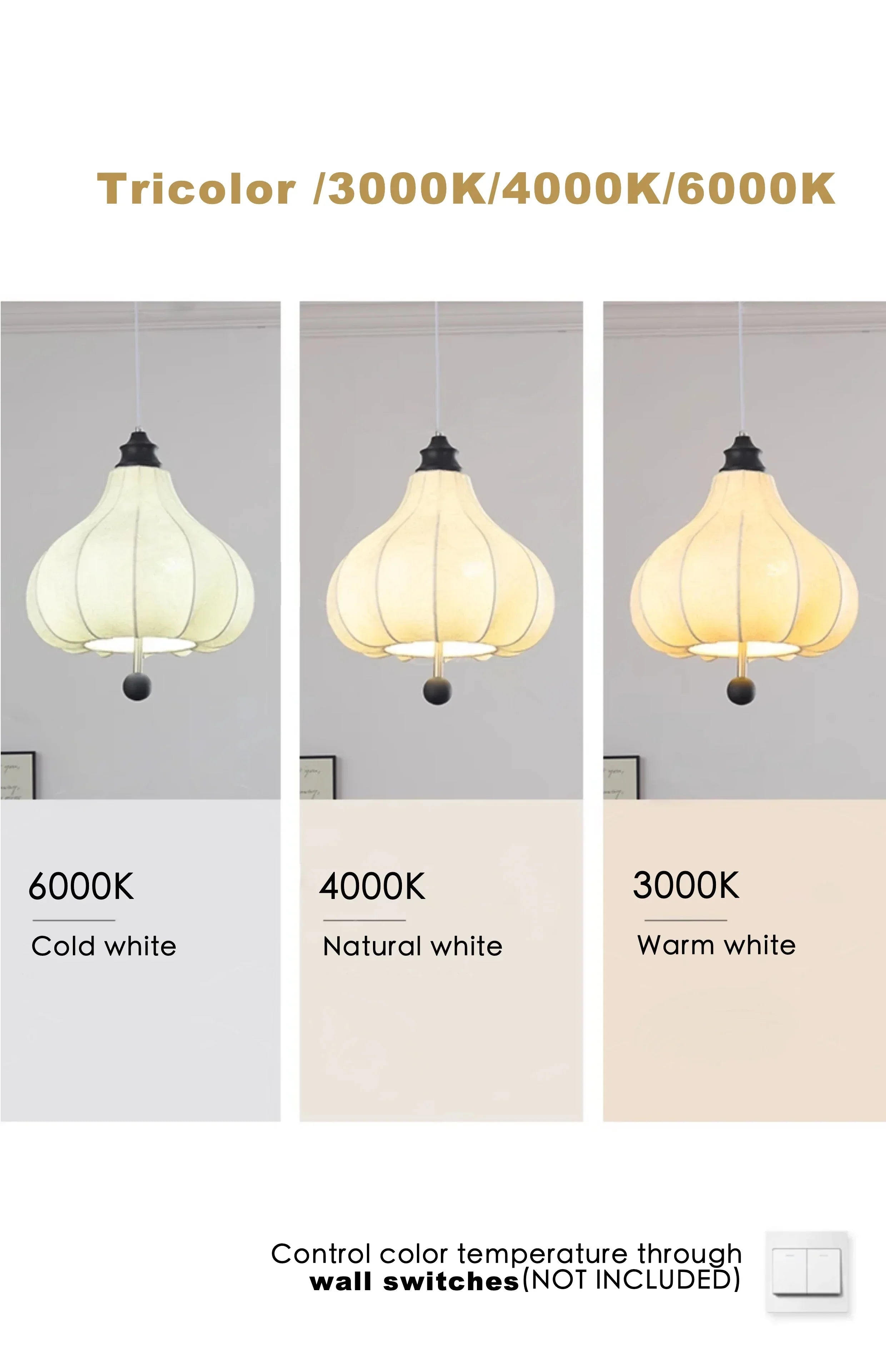 مصابيح تعليق LED من DecorBites™ اليابانية: ثريا عصرية لغرفة المعيشة وغرفة النوم وغرفة الطعام