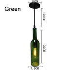 Nordic Glass Beer Bottle Pendant Light