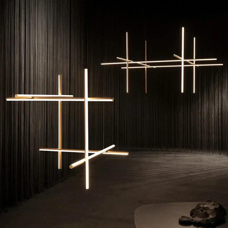 DecorBites™ ثريا سقف خطية LED ثريا غرفة طعام فاخرة بتصميم إيطالي
