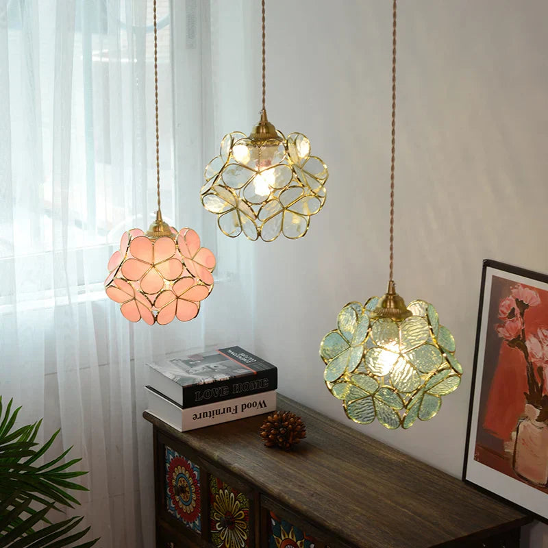 DecorBites™ Glass Copper LED Pendant Lamp | Nordic Modern Luxury Hanging Light