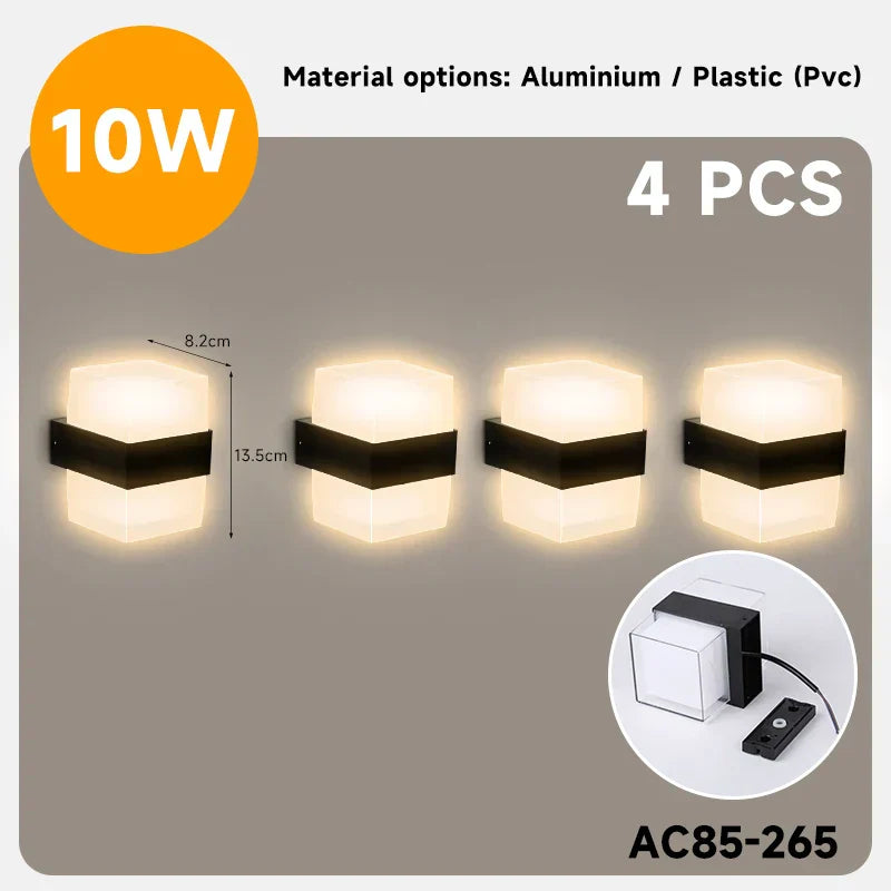 DecorBites™ LED Wall Lamp: Interior & Exterior HomeDecor Light for Courtyard, Stair, Bedroom & Garden