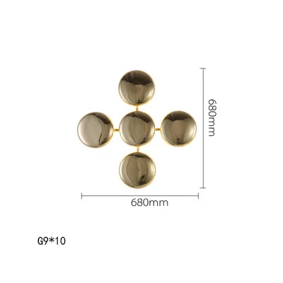 DecorBites™ Gold Round LED Wall Lamps for Luxury Home Decor