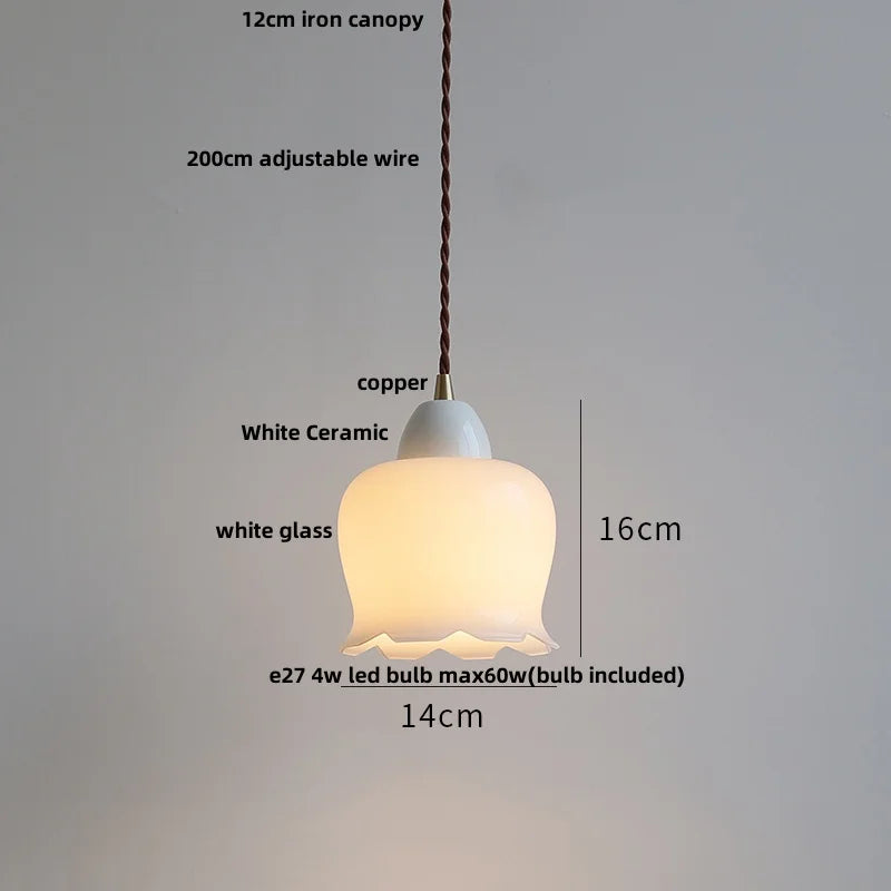 DecorBites™ Glass LED Pendant Lamp | Adjustable Nordic Hanging Light