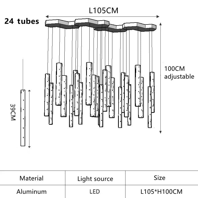 DecorBites™ Gold/Silver LED Chandelier for Home, Restaurant, and Beauty Club Lighting