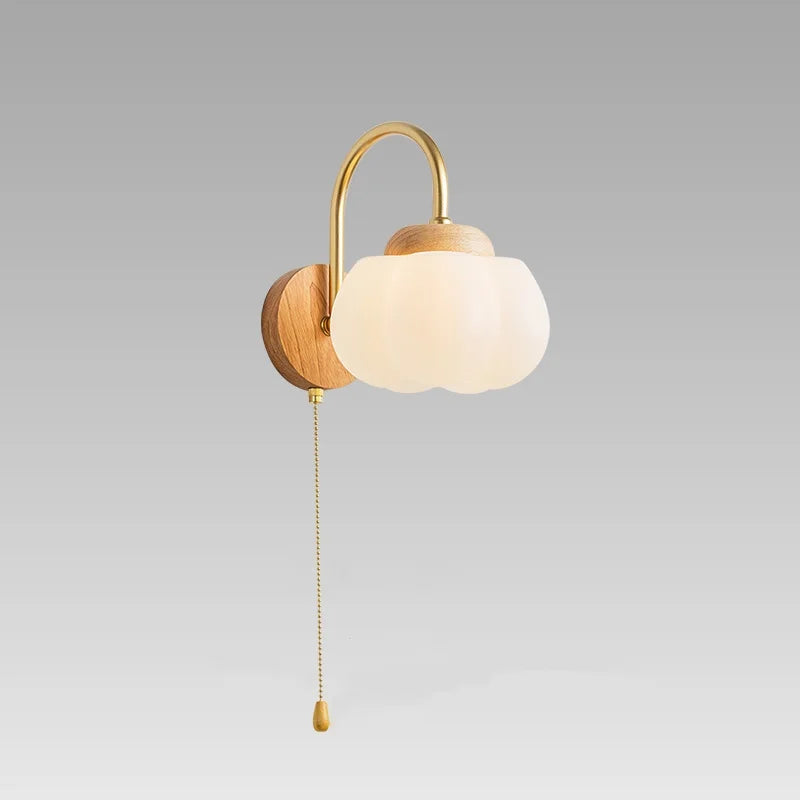 DecorBites™ Cotton LED Wall Lamps with Pull Chain Switch for Restaurant Living Room Bedroom