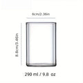 DecorBites™ Creative Square Glass Cold Drink Cup - Large Capacity Iced Coffee and Milk Tea Cup