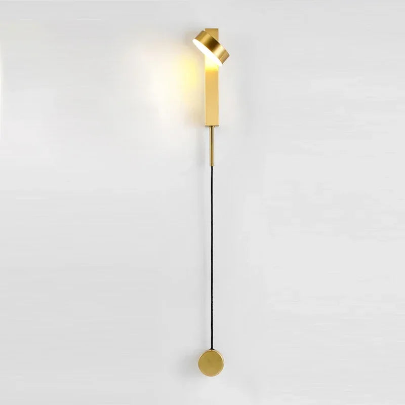DecorBites™ Black Rotation LED Wall Lamp for Bedroom Bedside, Modern Indoor Lighting Fixtures