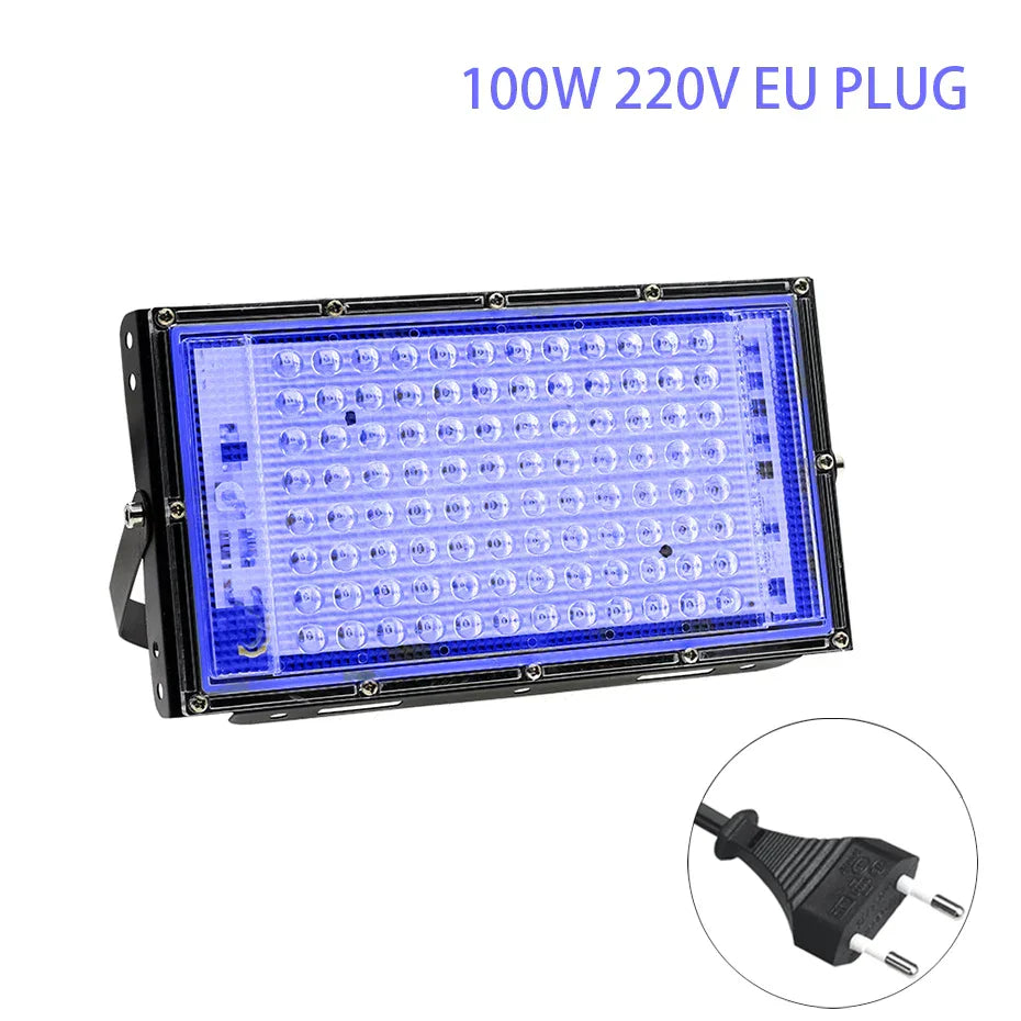 DecorBites™ 100W LED UV Blacklight for Halloween Xmas Dance Parties