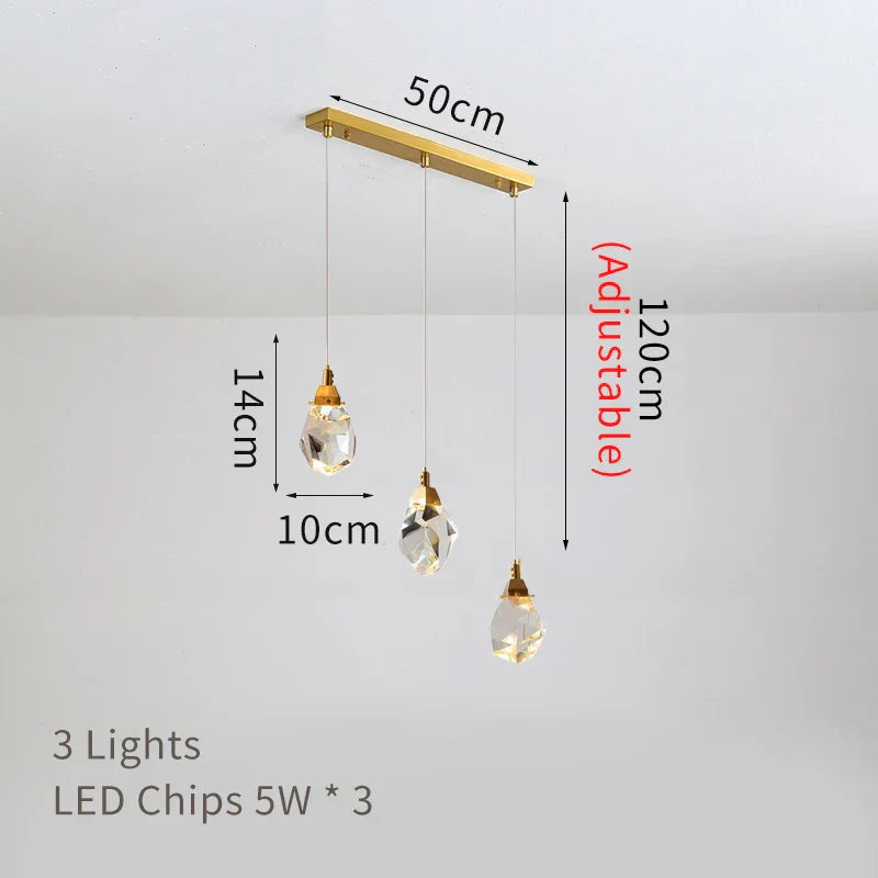 DecorBites™ Diamond Crystal LED Ceiling Chandelier for Home Decor