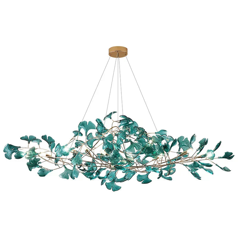 DecorBites™ Gingko Leaf Chandelier: Modern Luxury Art Decor for Home, Restaurant & Bar