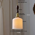 DecorBites™ Copper Ceramic LED Pendant Lights Walnut Wood Hang Lamp