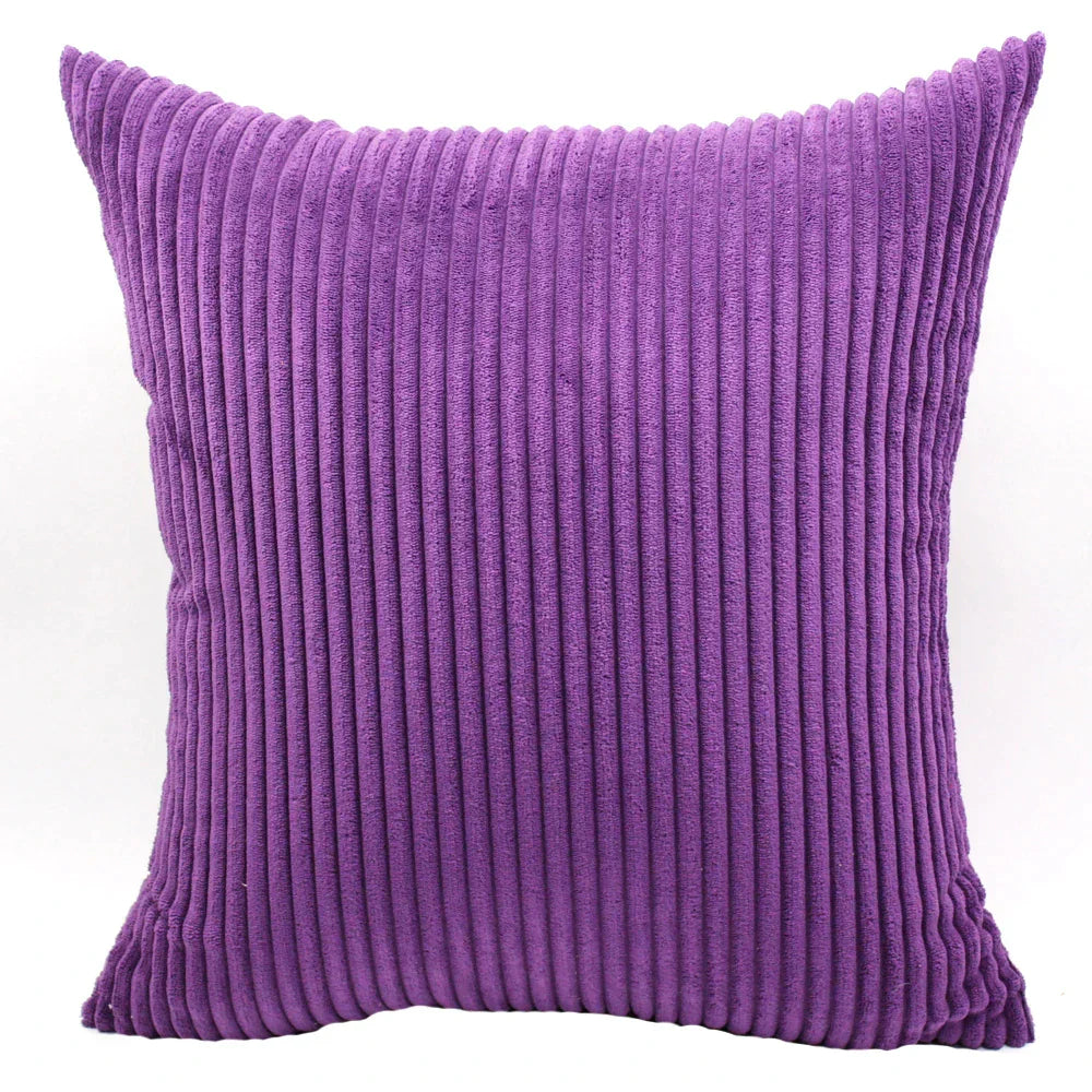 DecorBites™ Corduroy Pillow Cover: Striped Cushion for Sofa Bed - Nordic Home Decor