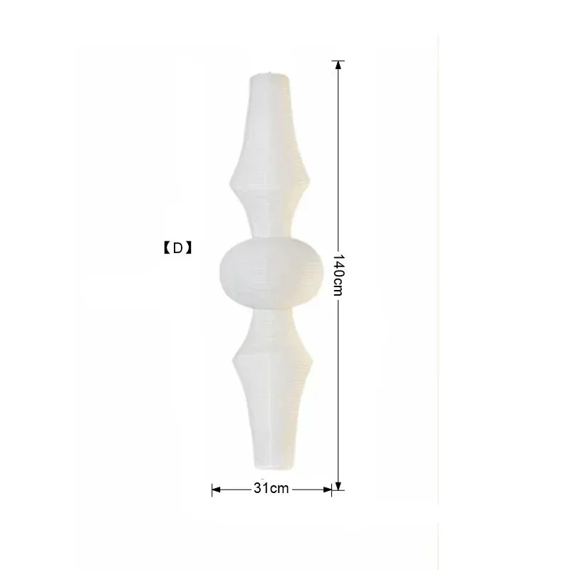 DecorBites™ مصباح معلق ياباني وابي سابي LED E27 سقف ورق الأرز معلق من نوجوتشي أكاري