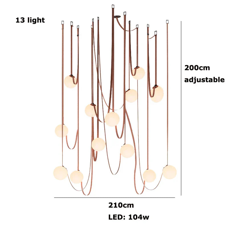 DecorBites™ Glass Ball Pendant Lamp for Loft Living Dining Room, LED Lighting
