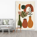 DecorBites™ Abstract Geometric Plant Print Hanging Tapestry Yoga Mat Living Room Decor