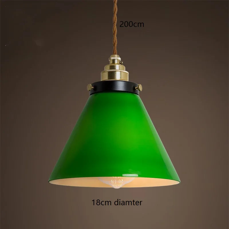 مصباح قلادة DecorBites™ LED الزجاجي الأخضر للمنزل والمطعم والبار والديكور على طراز الدور العلوي.