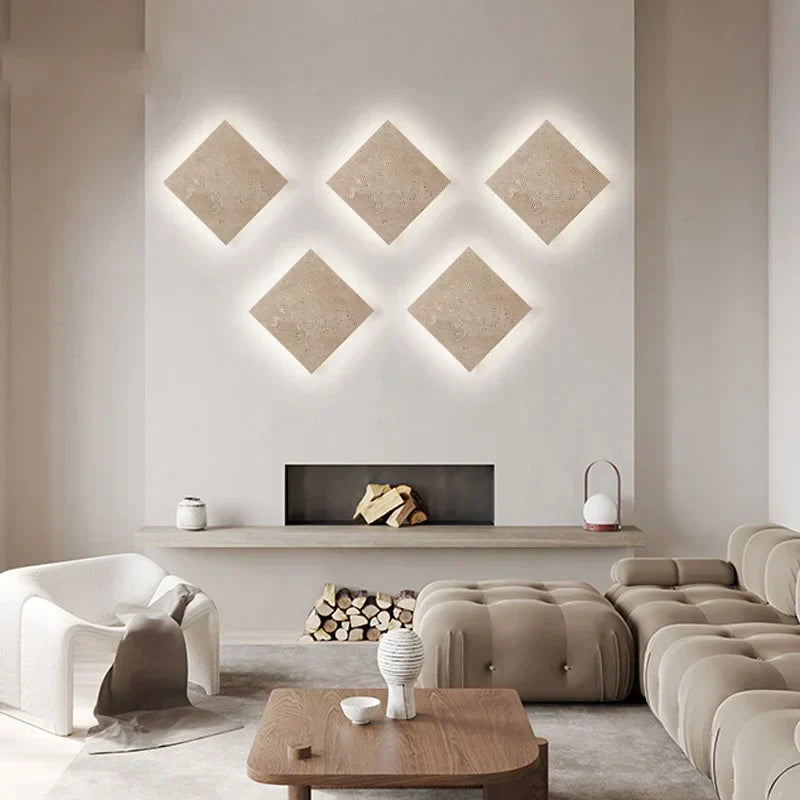 DecorBites™ LED Wall Lamp Sconce Yellow Travertine Waterproof Stair Light