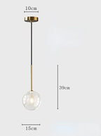 Modern Clear Glass Pendant Light With Gold Finish