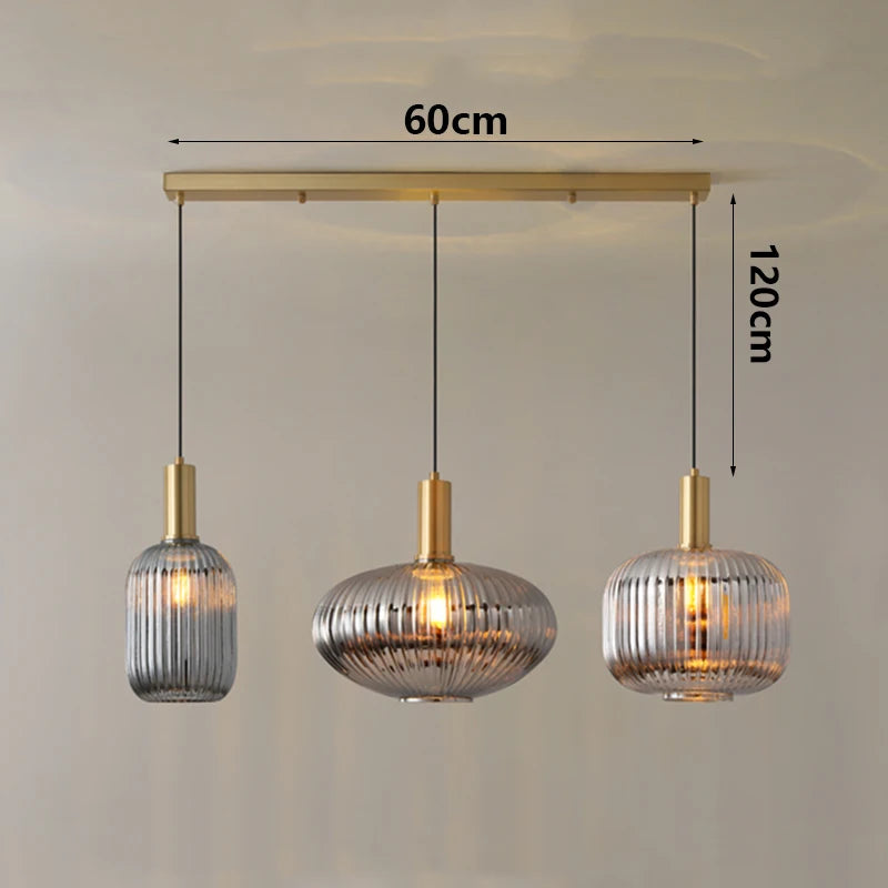 Modern Ring Glass Pendant Light